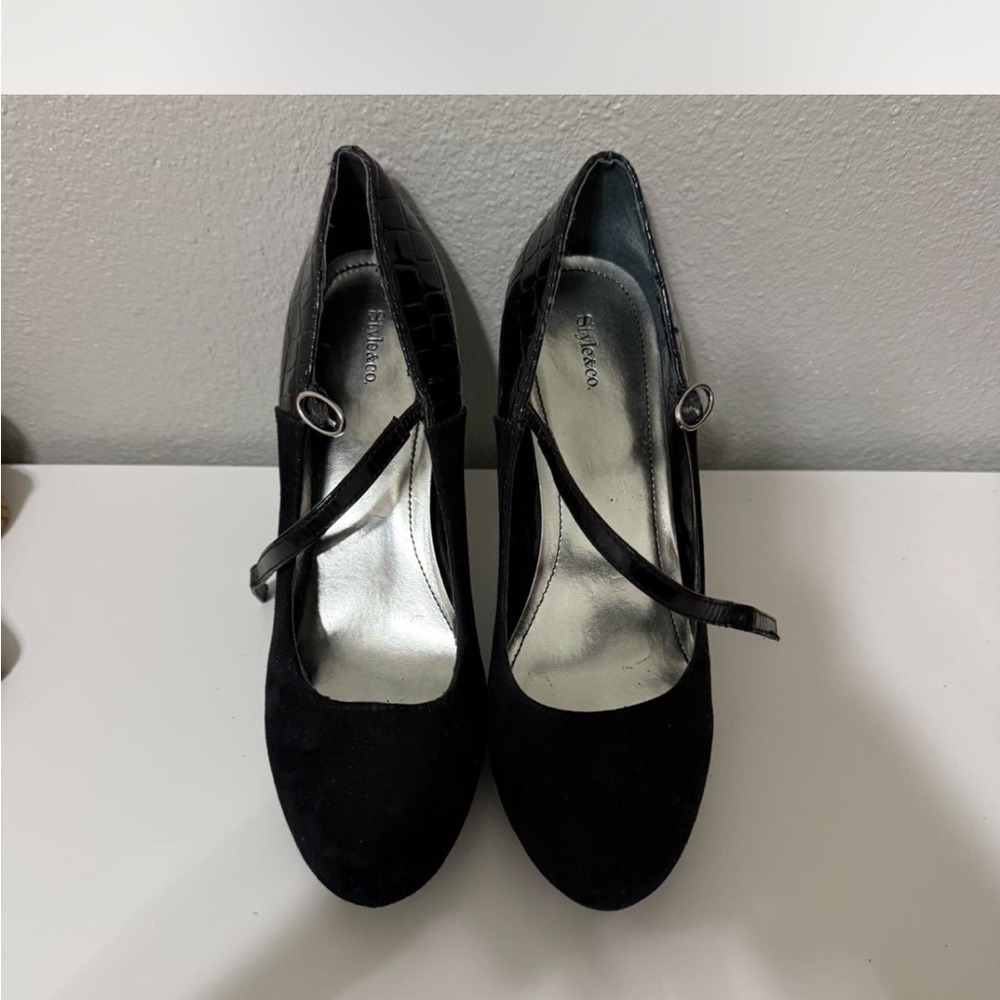 Style & Co. Black Mary Jane Heels